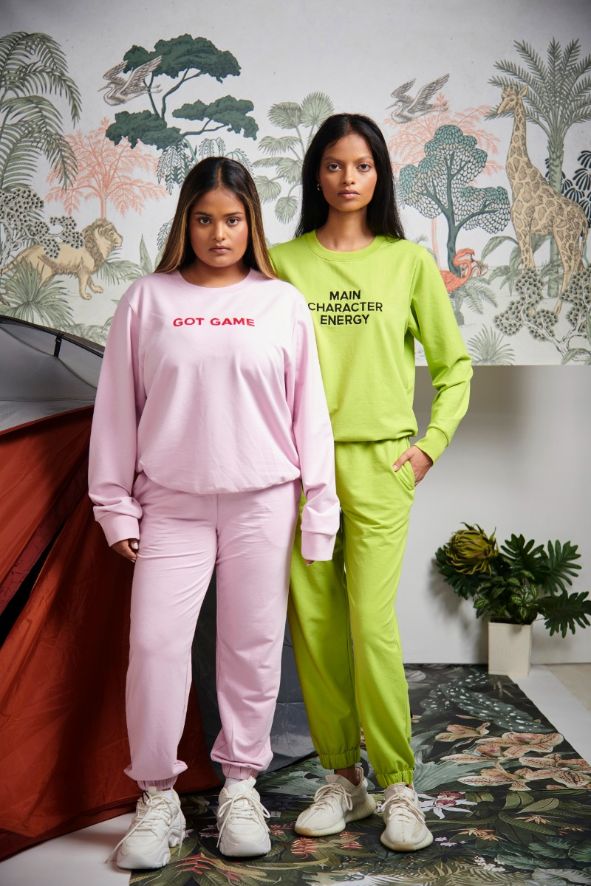 Got Game Bamboo Terry Sweatshirt worn by diverse models in vibrant colors.