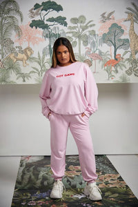 Got Game Bamboo Terry Sweatshirt in soft pink with stylish design.