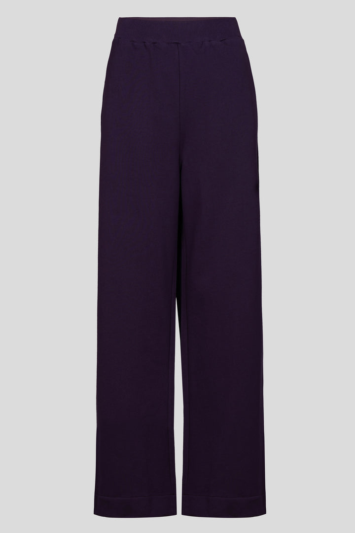 Bordeaux Terry Wide Leg Lounge Pants