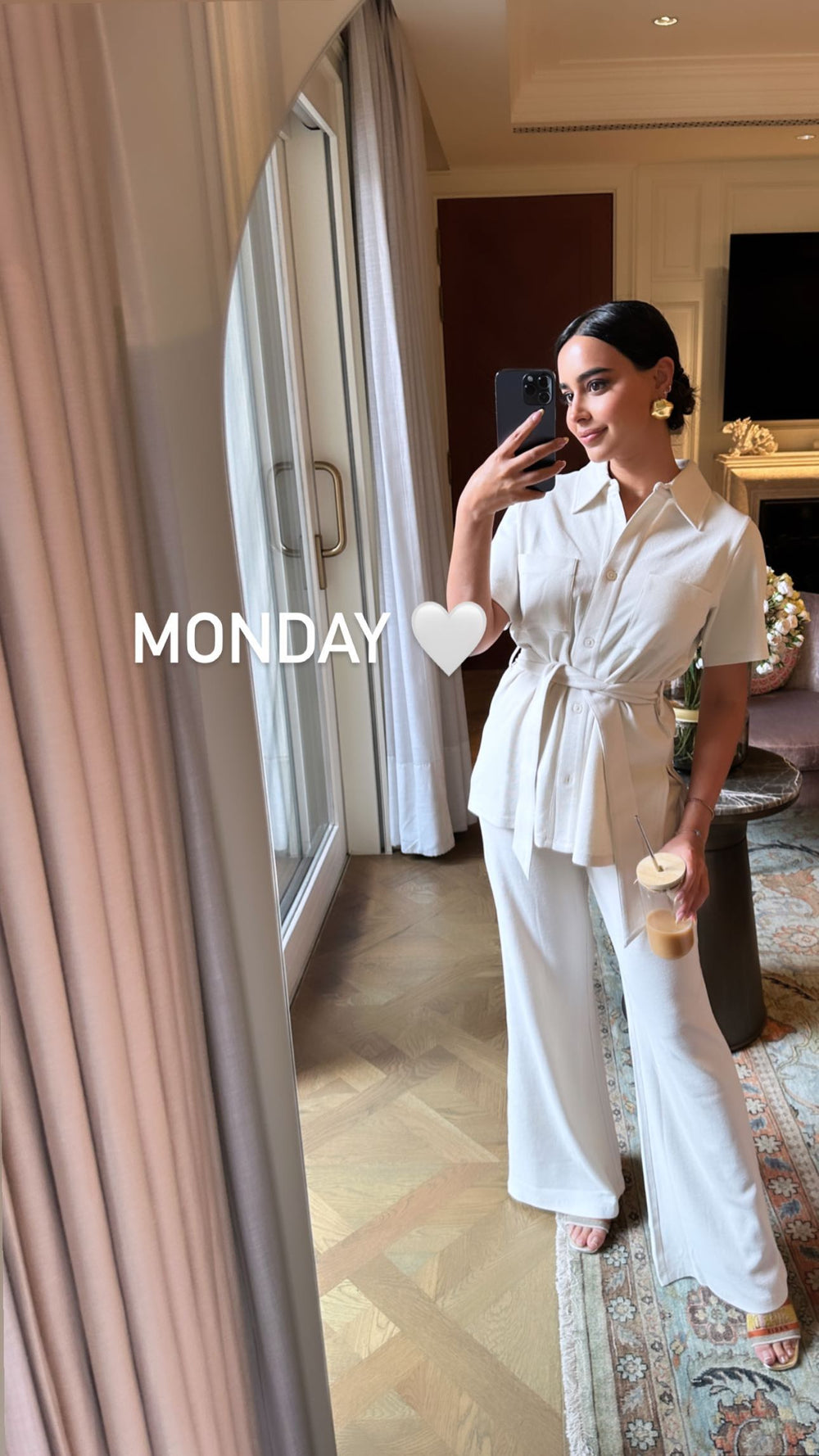 Mini Waffle Ivory Safari Suit