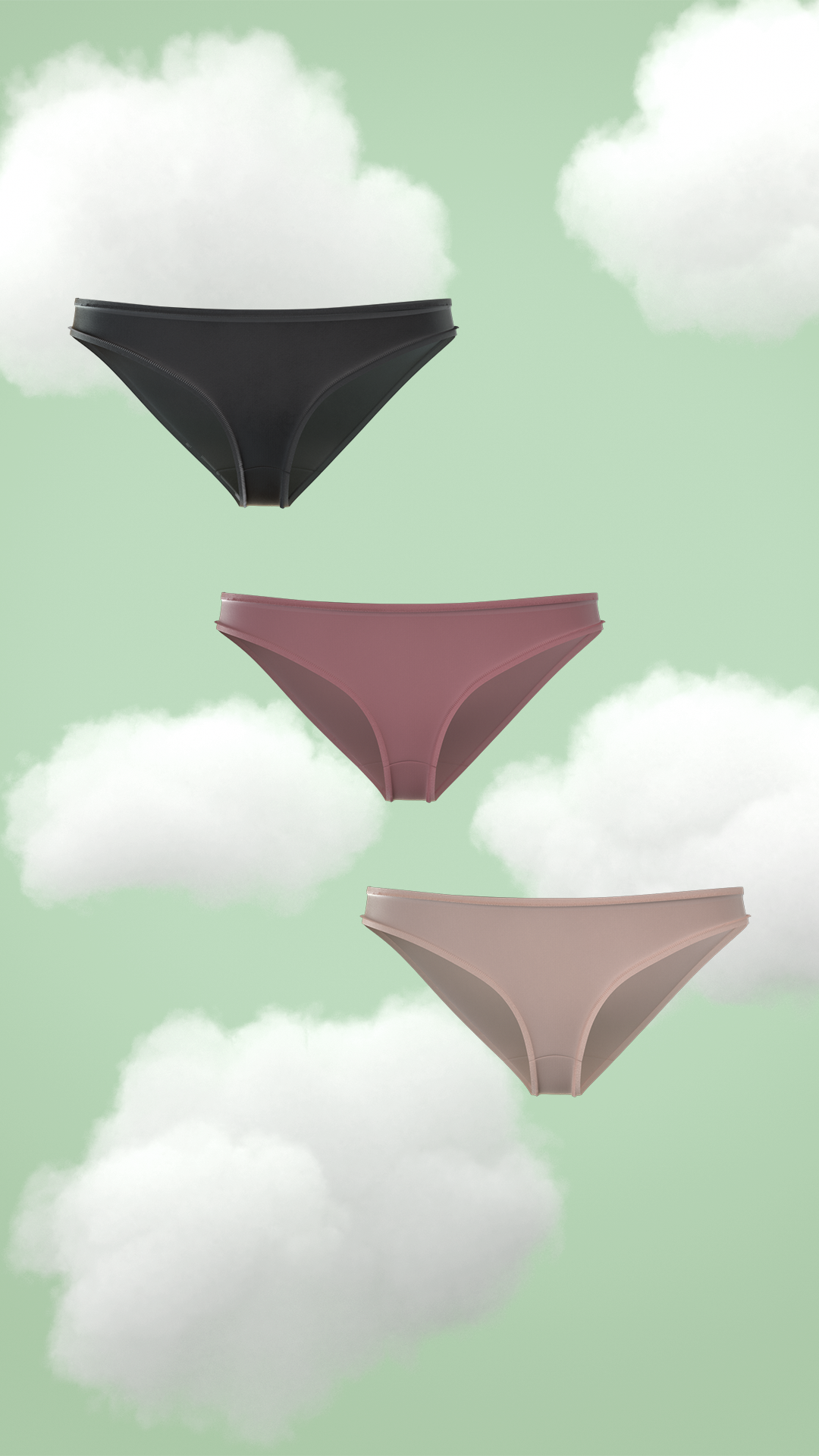 3-Pack Supima® Modal Bikini Nessies-Everyday Blush