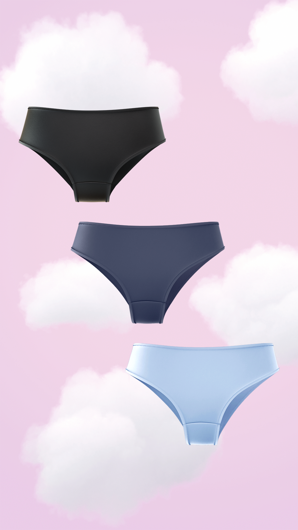 3-Pack Supima® Modal Hipster Nessies-Everyday Blues
