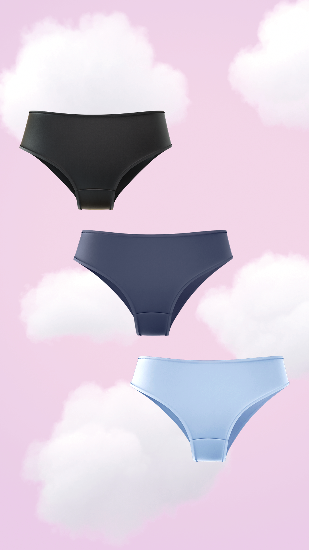 3-Pack Supima® Modal Hipster Nessies-Everyday Blues