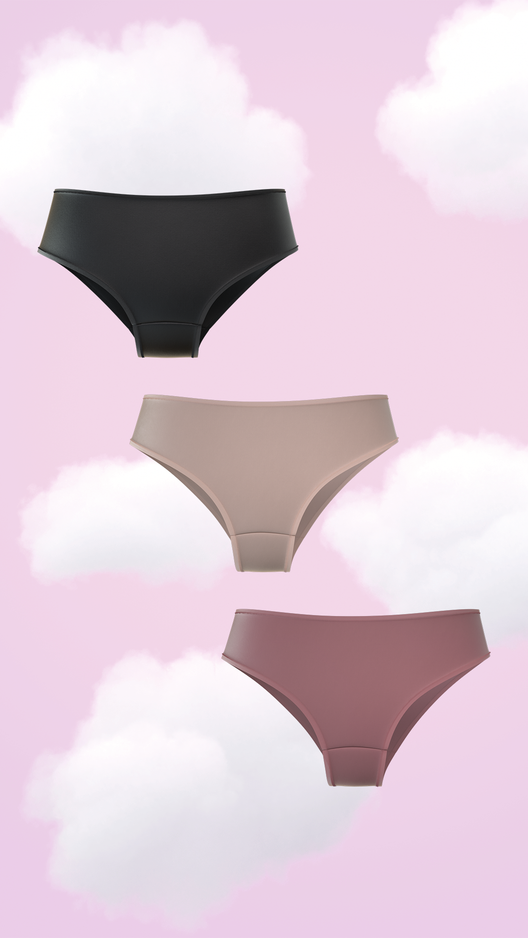 3-Pack Supima® Modal Hipster Nessies-Everyday Blush