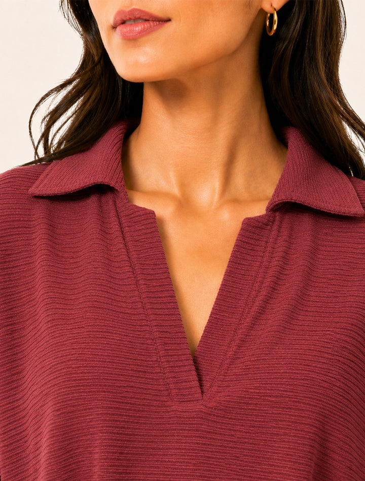 Rust Ottoman Long-Sleeve Polo