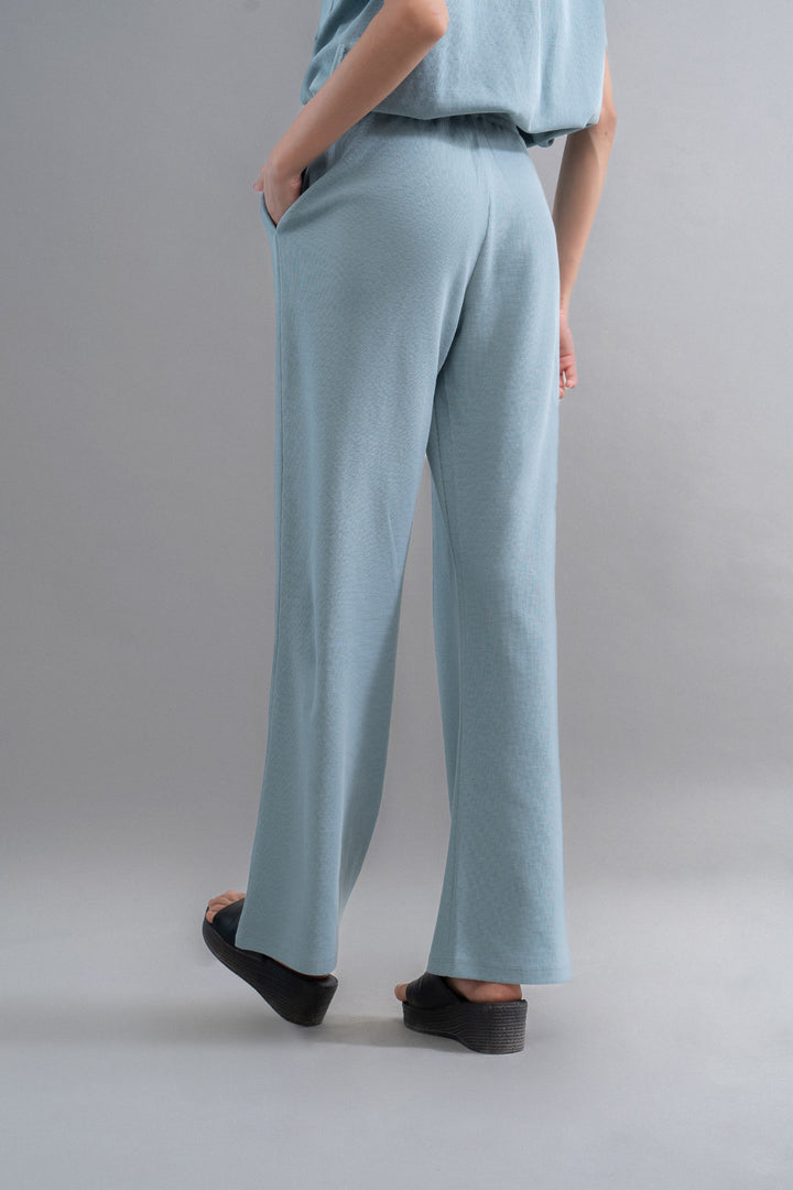 Lushknit® 2.0 Aqua Straight Multitask Pants in light blue, stylish and comfortable.