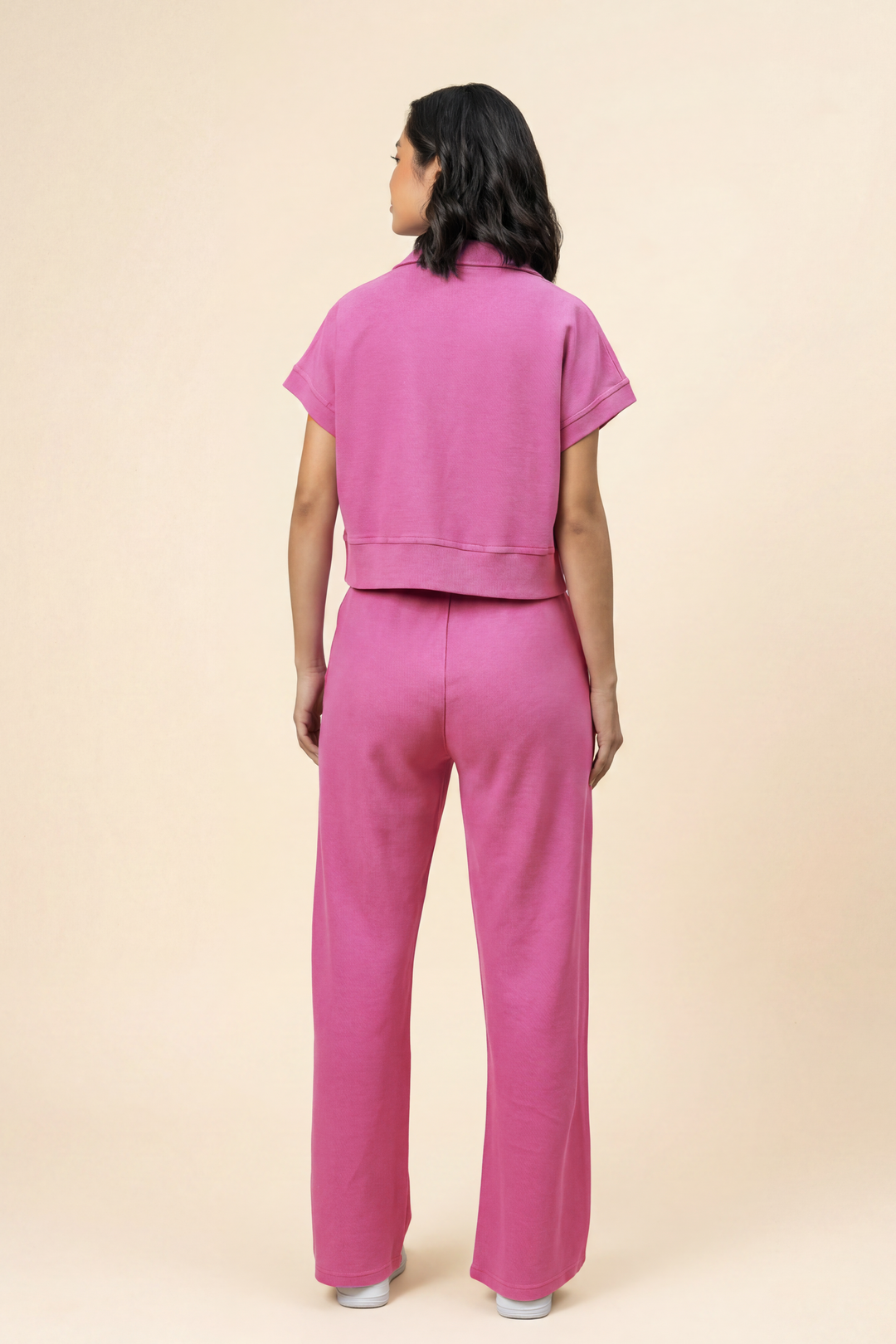Pop Pink Reverse Terry Travel Set