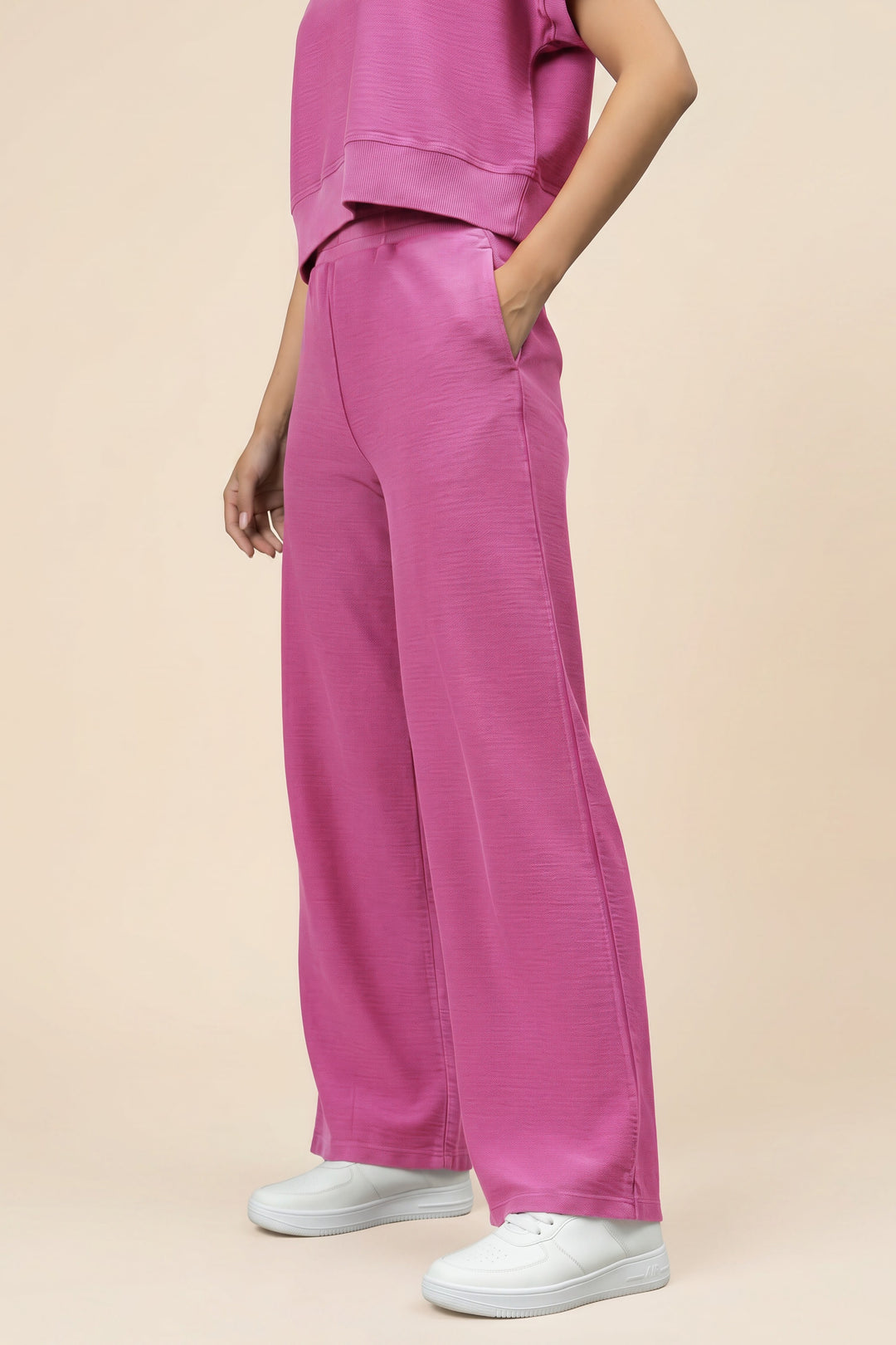 Pop Pink Reverse Terry Travel Set