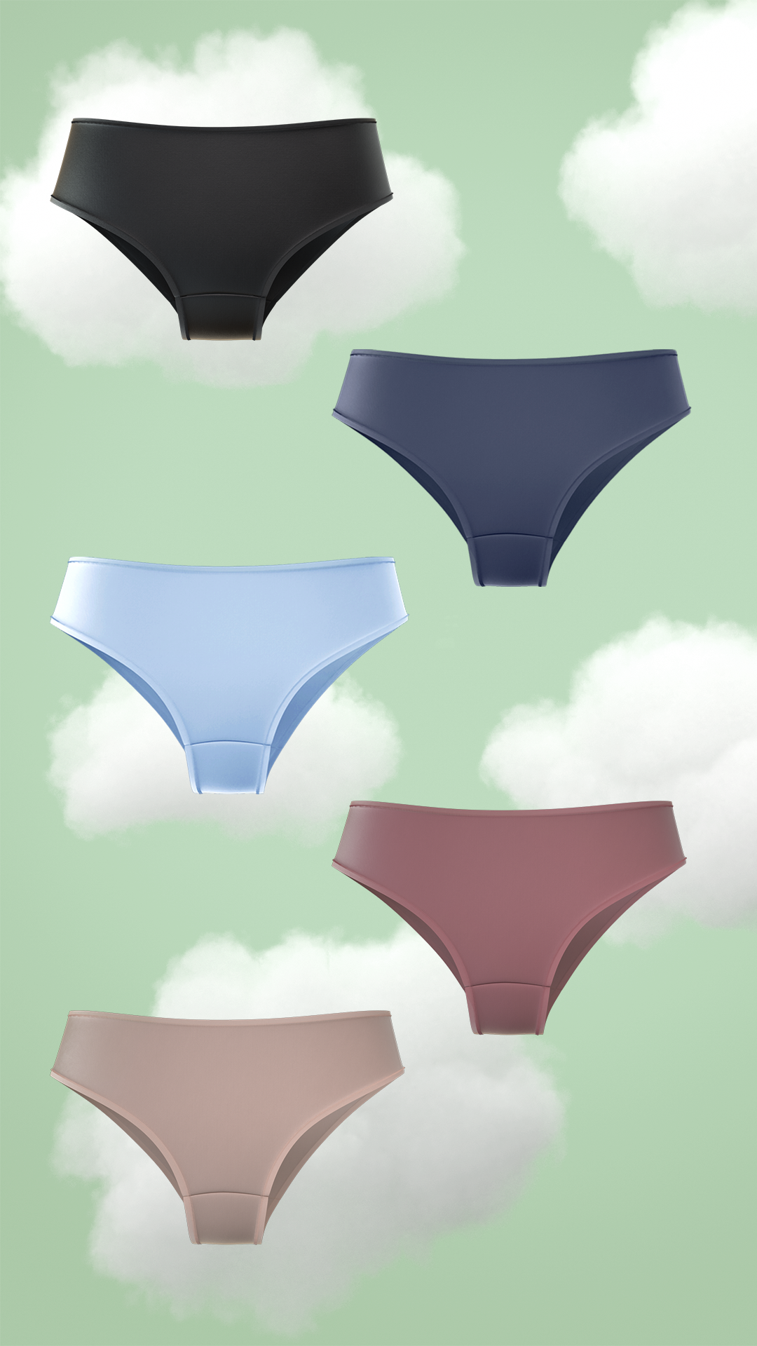 5-Pack Supima® Modal Hipster Nessies-Weekly Comfort Crew