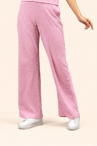 Candy Floss Ottoman High-Rise Wide-Leg Pant
