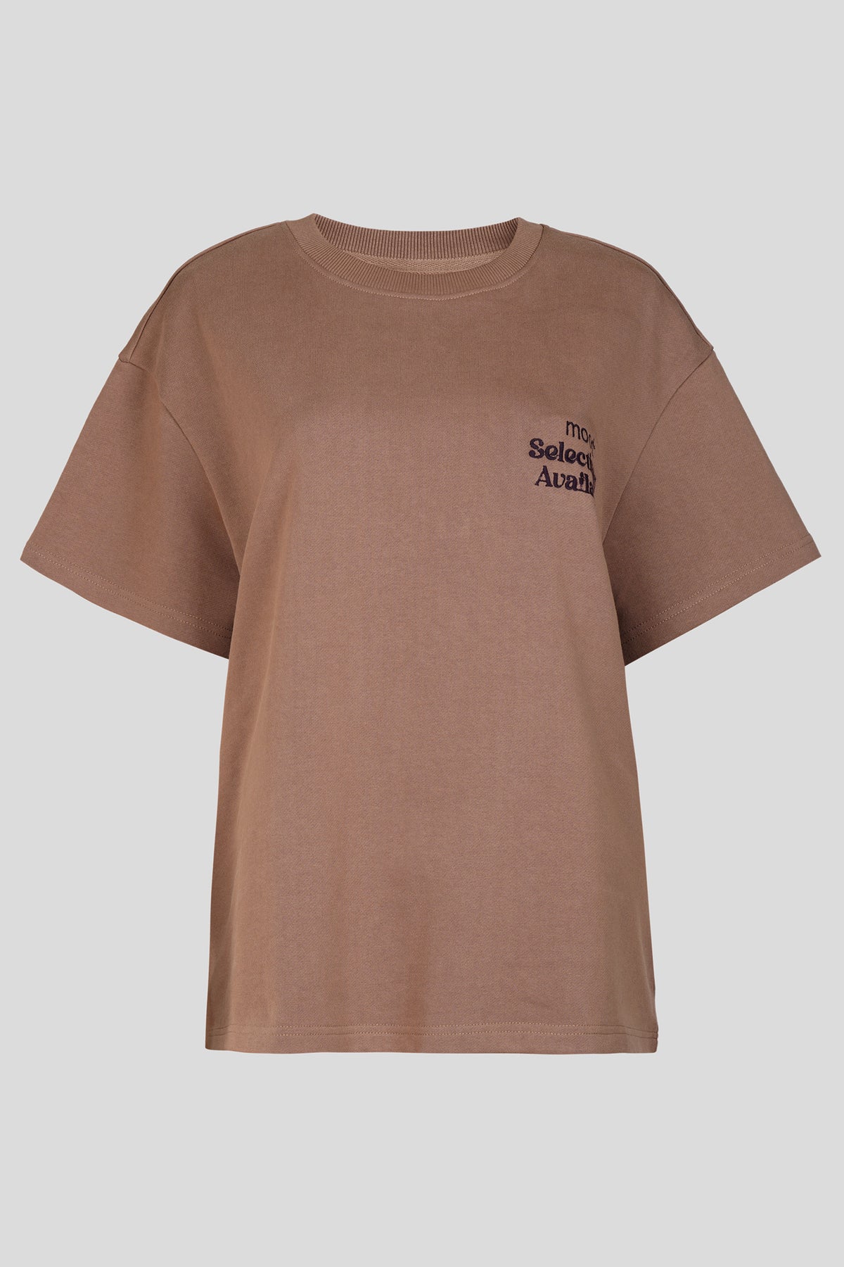 Selectively Available' Cotton Terry Mocha T-Shirt