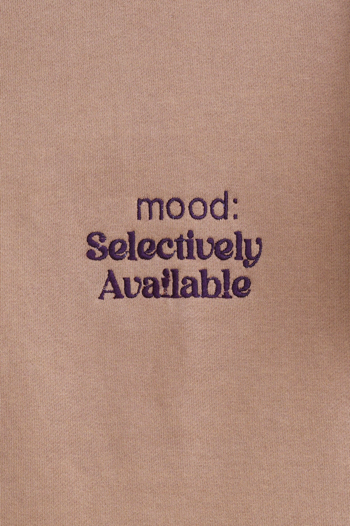 Selectively Available' Cotton Terry Mocha T-Shirt