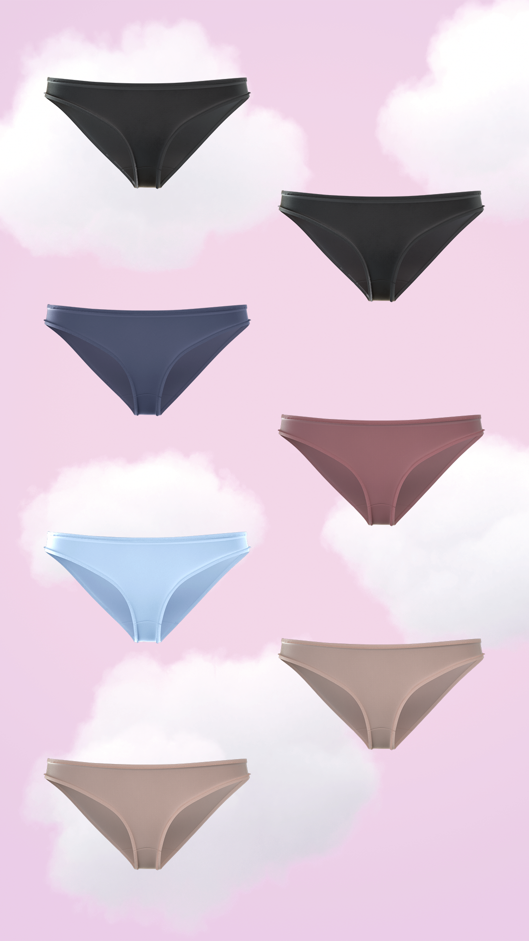 7-Pack Supima® Modal Full Coverage Bikini Nessies-All-Week Essentials