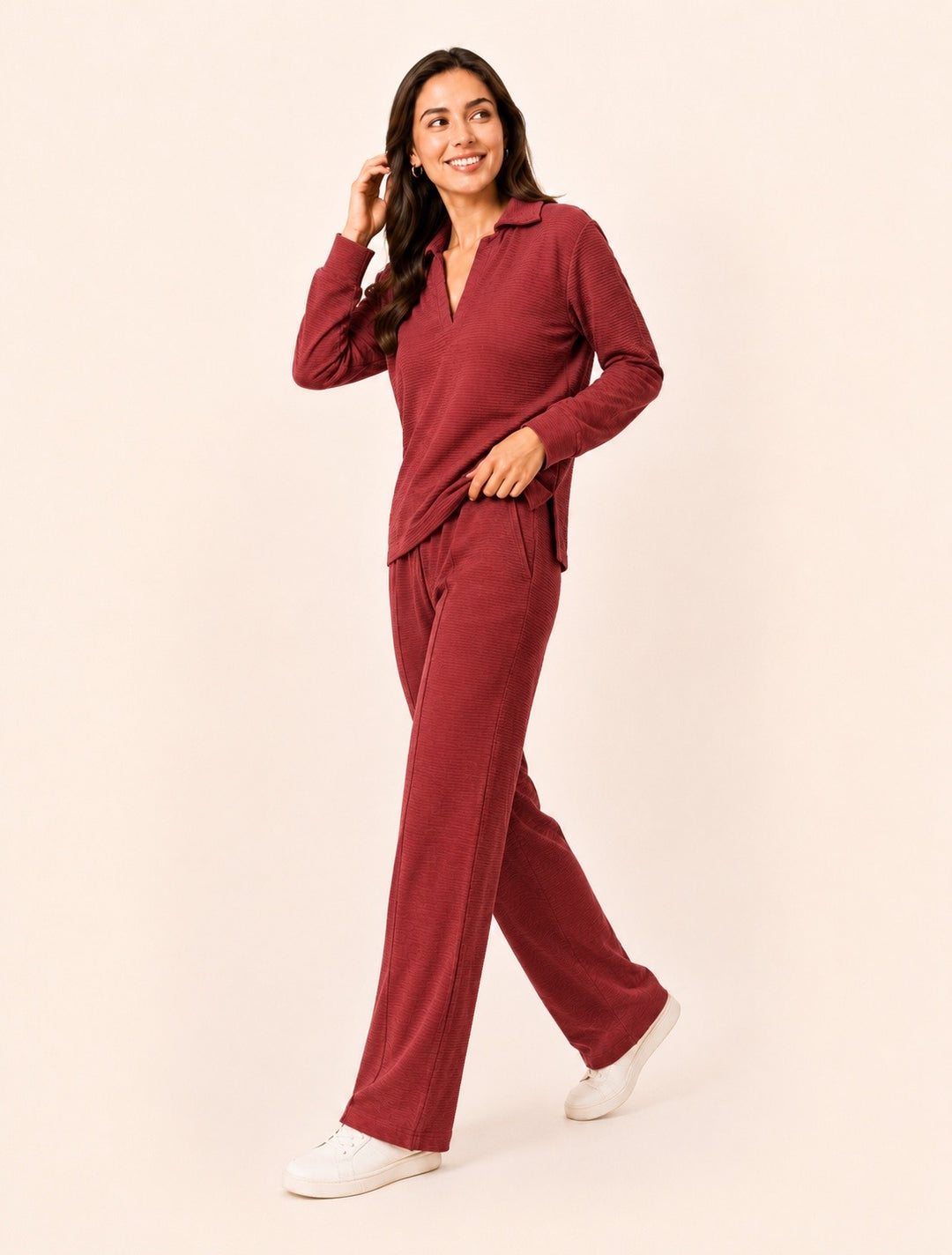 Rust Ottoman Long-Sleeve Set