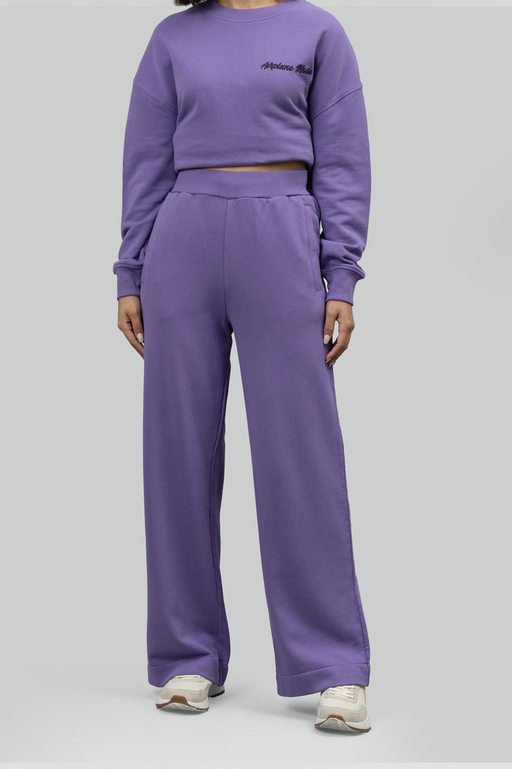 Soft Lavender Wide Leg Lounge Pants