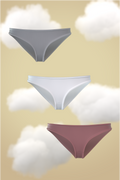 Set of three Full Coverage Bikini - Plush grey, Cloudy white, Soft Rose Nessies
