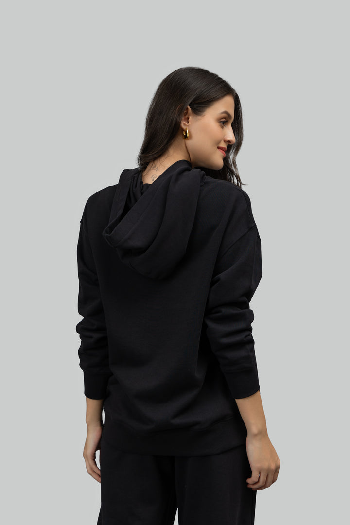 Midnight Black Terry Oversized Co-ord Set