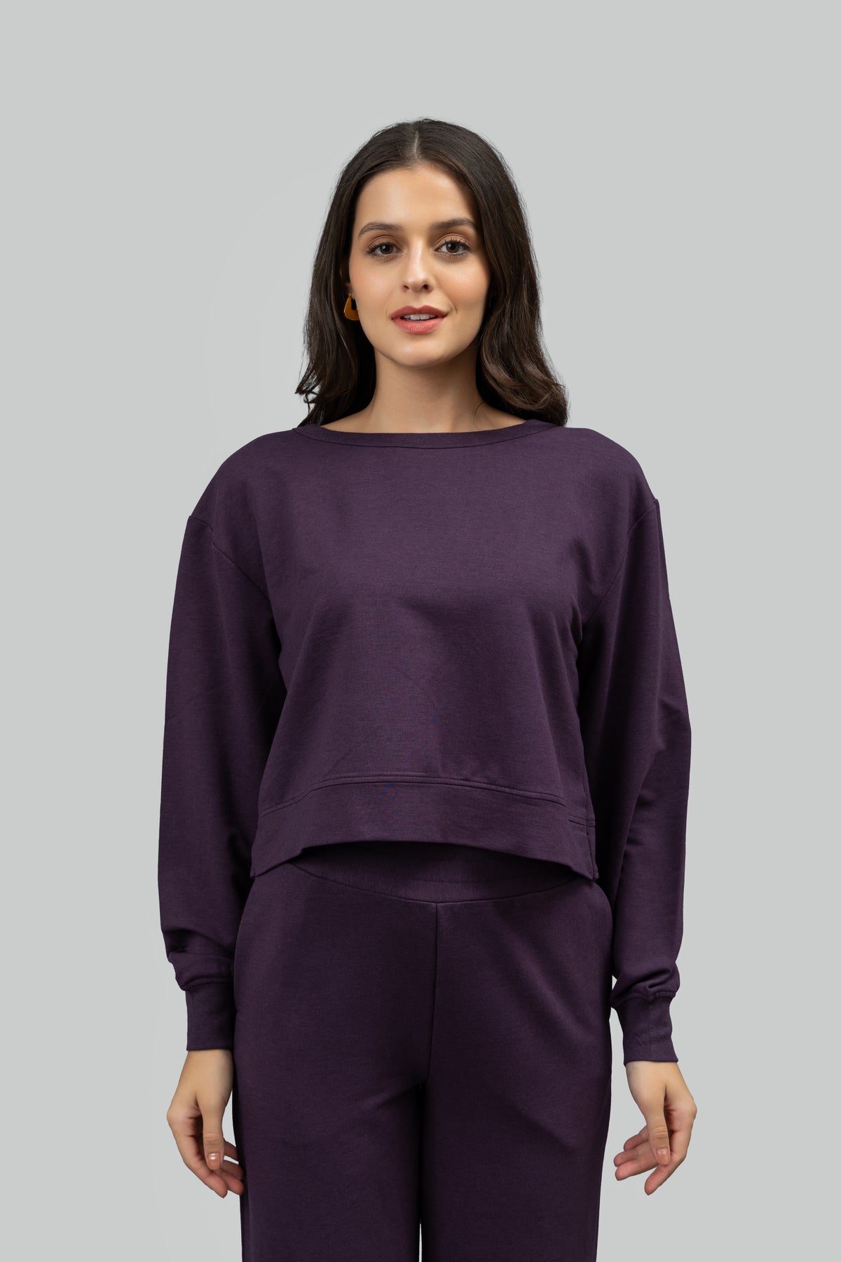 Bordeaux Bamboo Terry Open Back Co-ord Set