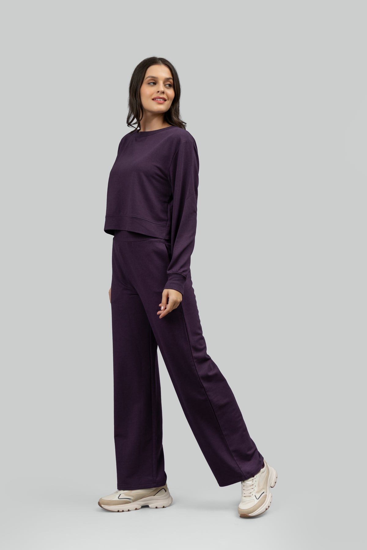 Bordeaux Bamboo Terry Open Back Co-ord Set