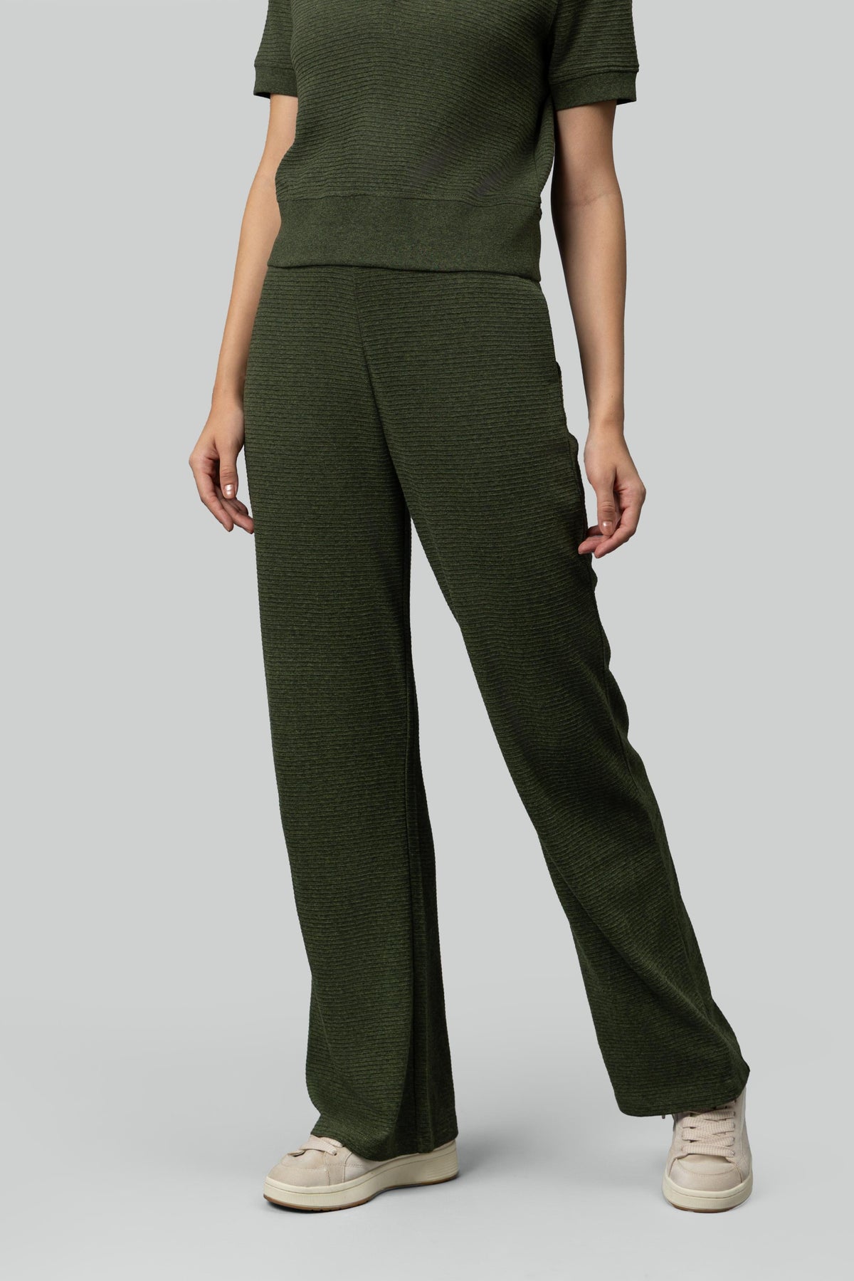 Olive Ottoman Rib Polo Set