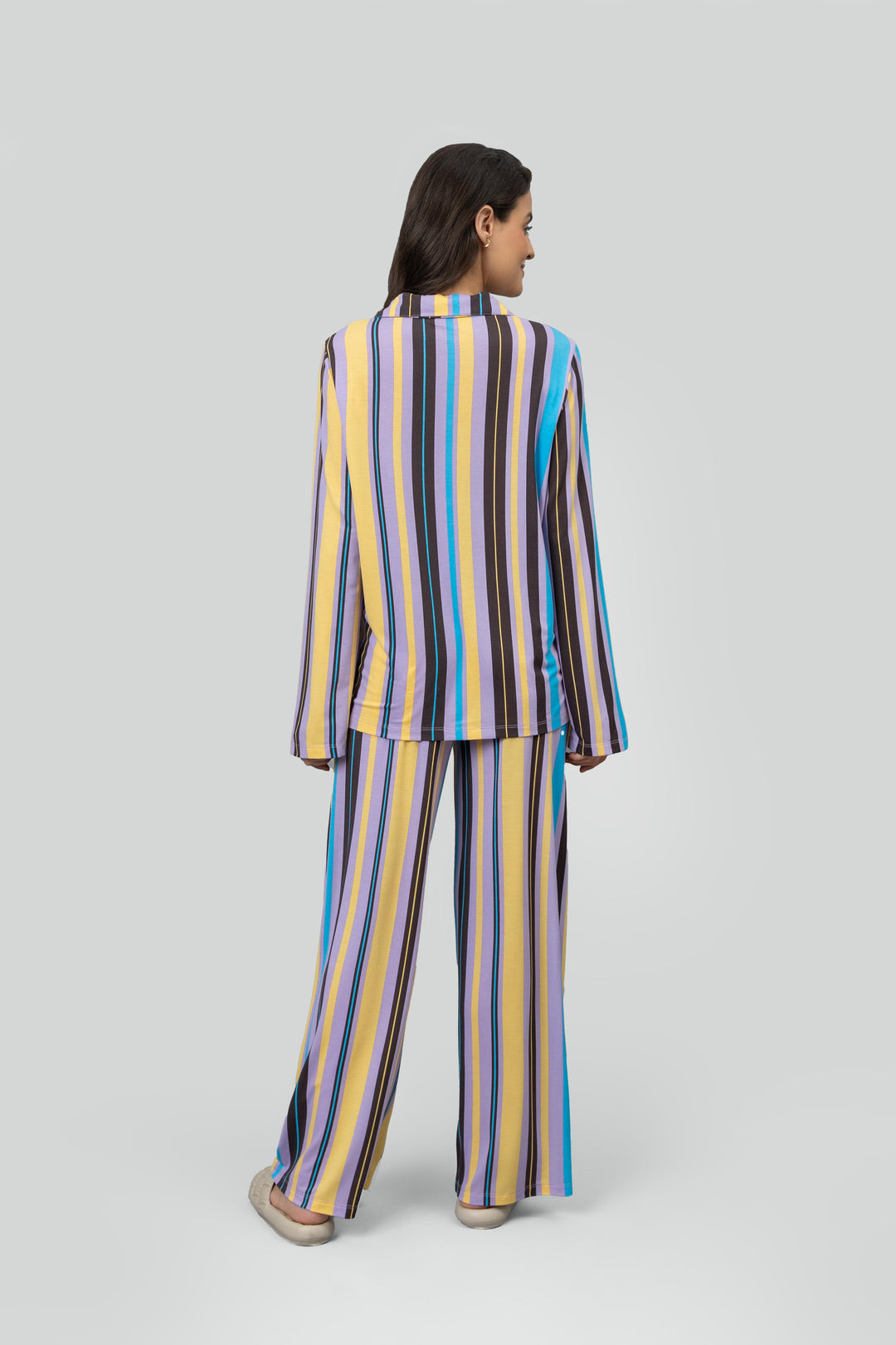 Striped Button Down Pajama Set