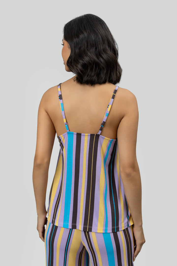 Striped Pajama Set With Tank top