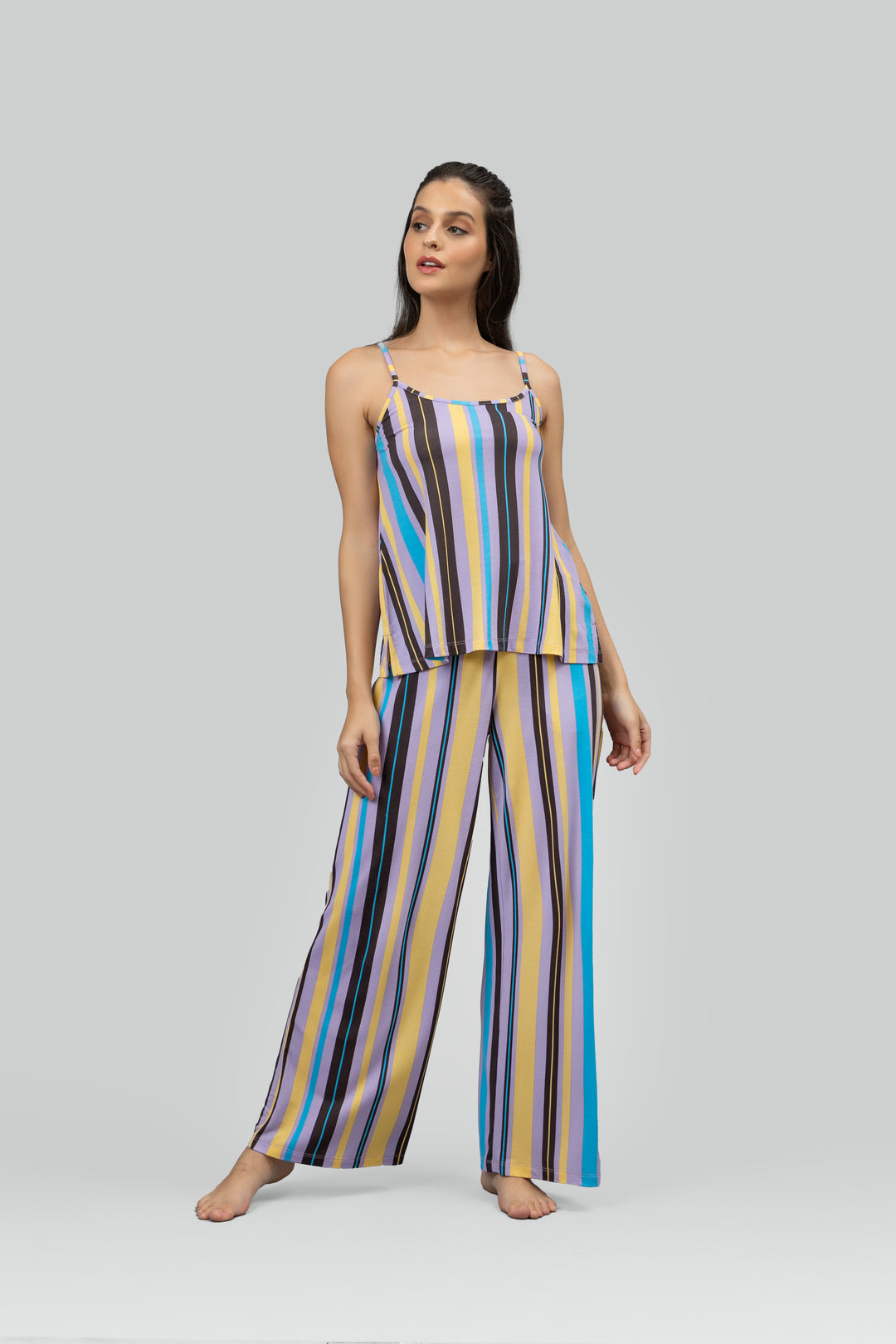 Striped Pajama Set With Tank top