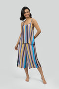 Striped Culotte Set With Tank Top
