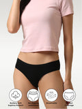 Set of 5 Full Coverage Bikini - Midnight Black Supima Modal Nessies