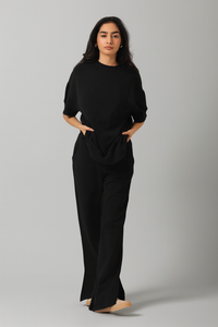 100% Cotton Terry Black Travel Set