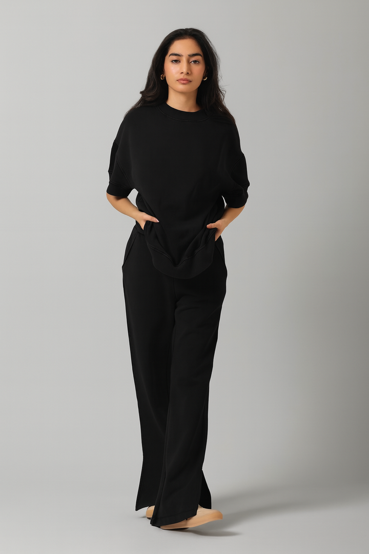 100% Cotton Terry Black Travel Set