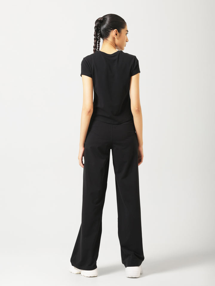 SculptCotton® Black Everyday Straight Pant