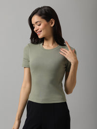 Everyday Sage Green Rib Tee