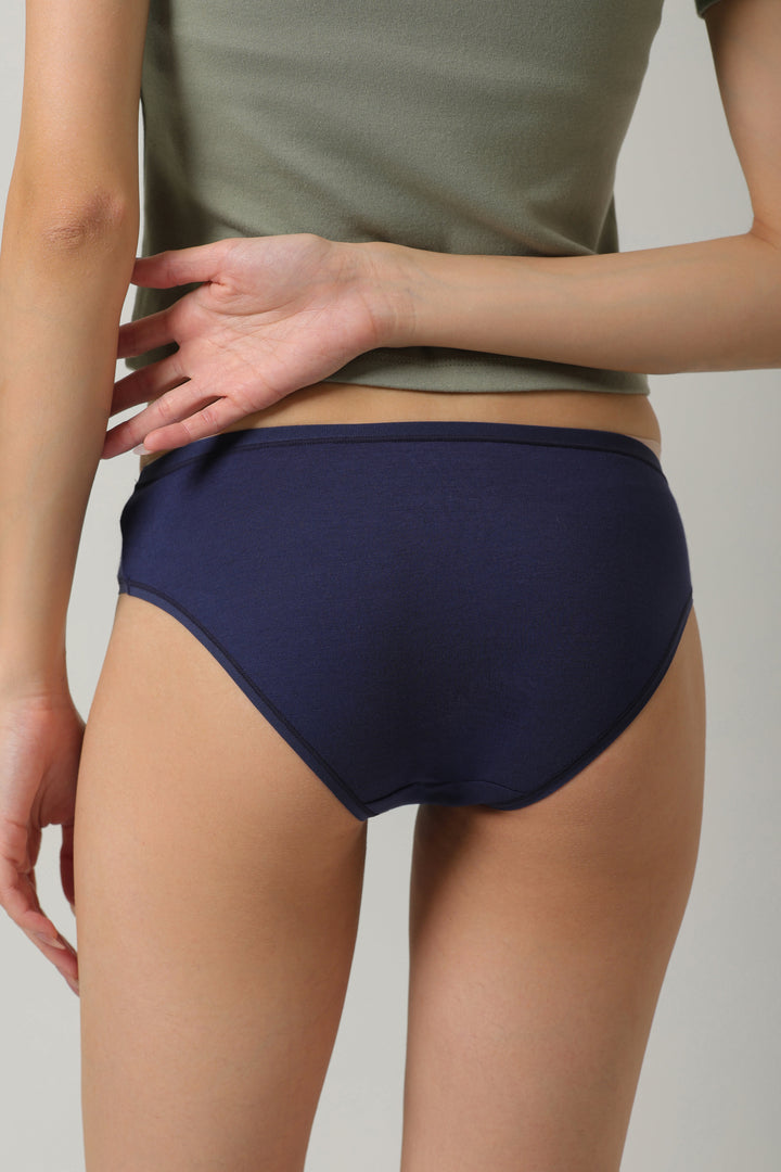 Supima® Modal Full Coverage Bikini Nessies-Cozy Navy