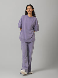 100% Cotton Terry Lilac Acid Wash Set