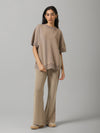 100% Cotton Terry Brown Acid Wash Set