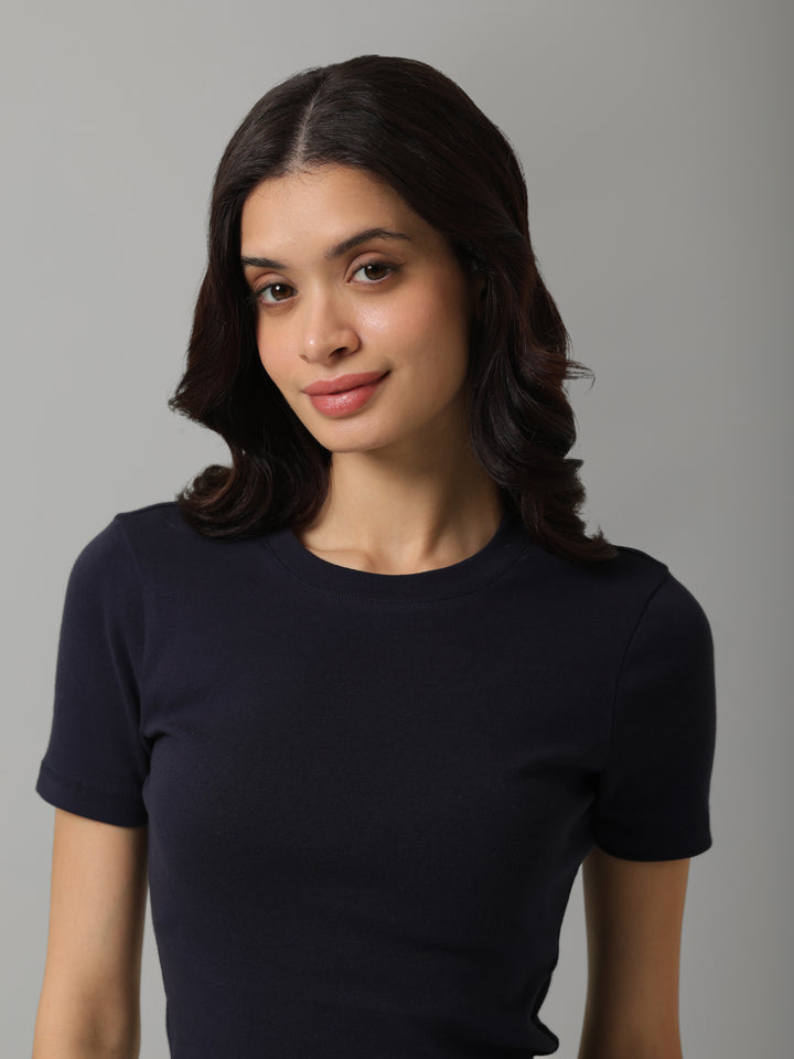 Everyday Deep Blue Rib Tee