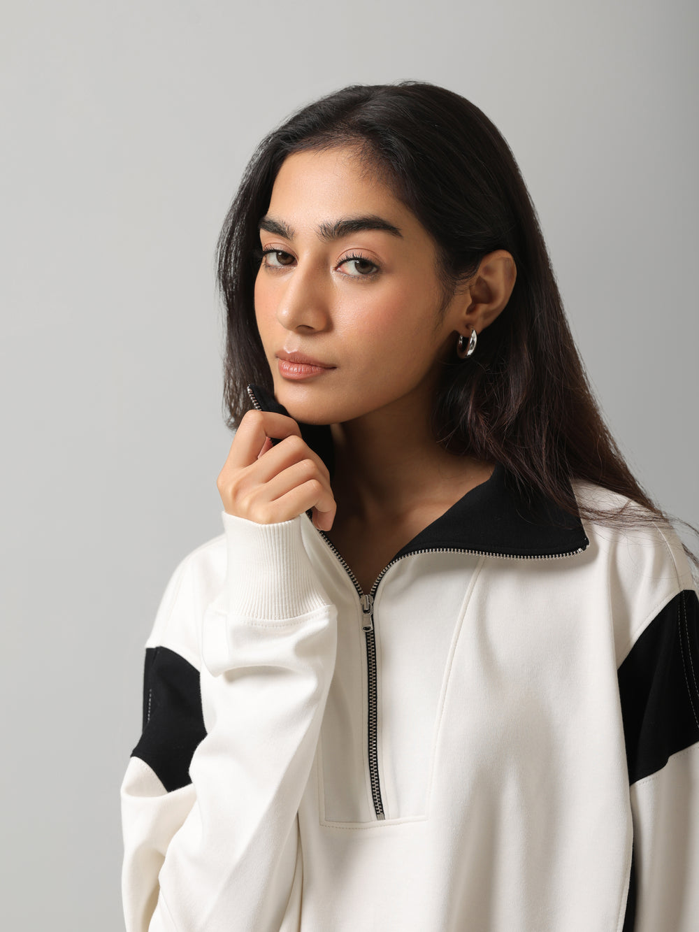 CloudFoma® Colourblock Half-Zip Long Pullover