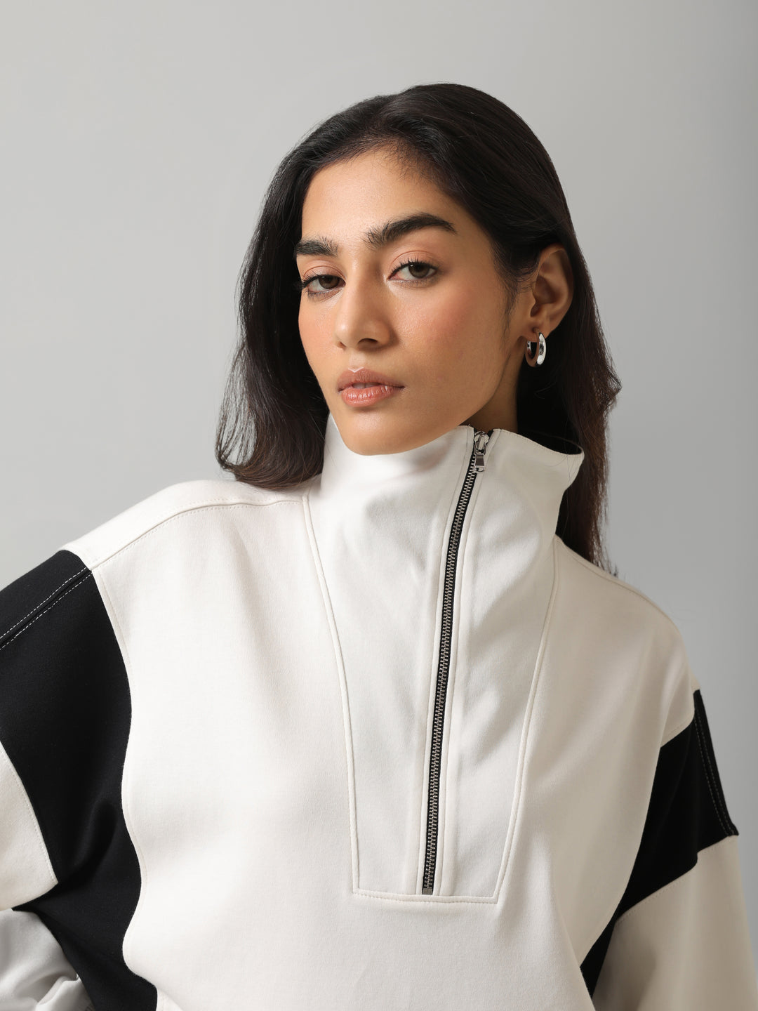 CloudFoma® OffWhite Colourblock Long Set