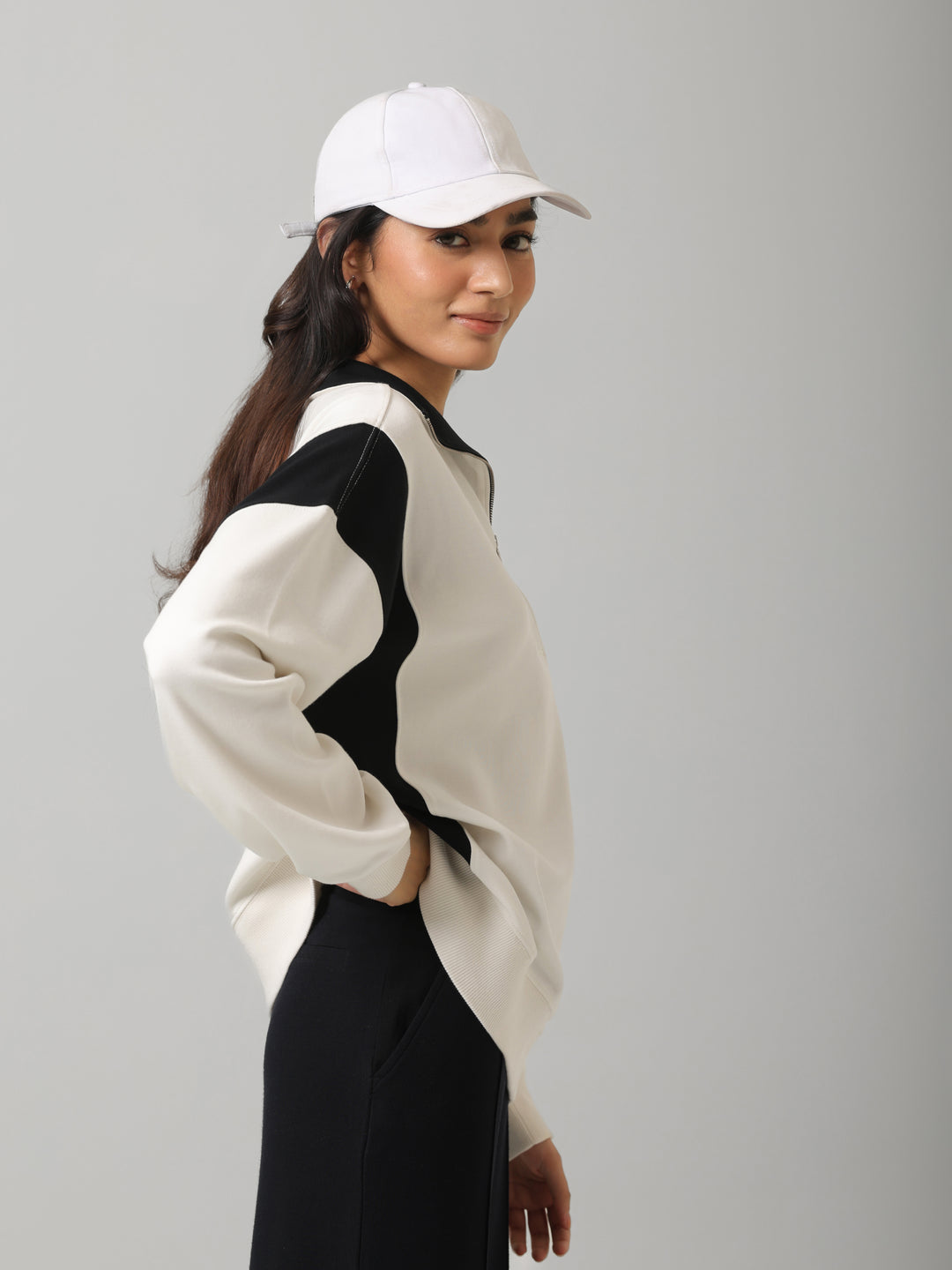CloudFoma® Colourblock Half-Zip Long Pullover