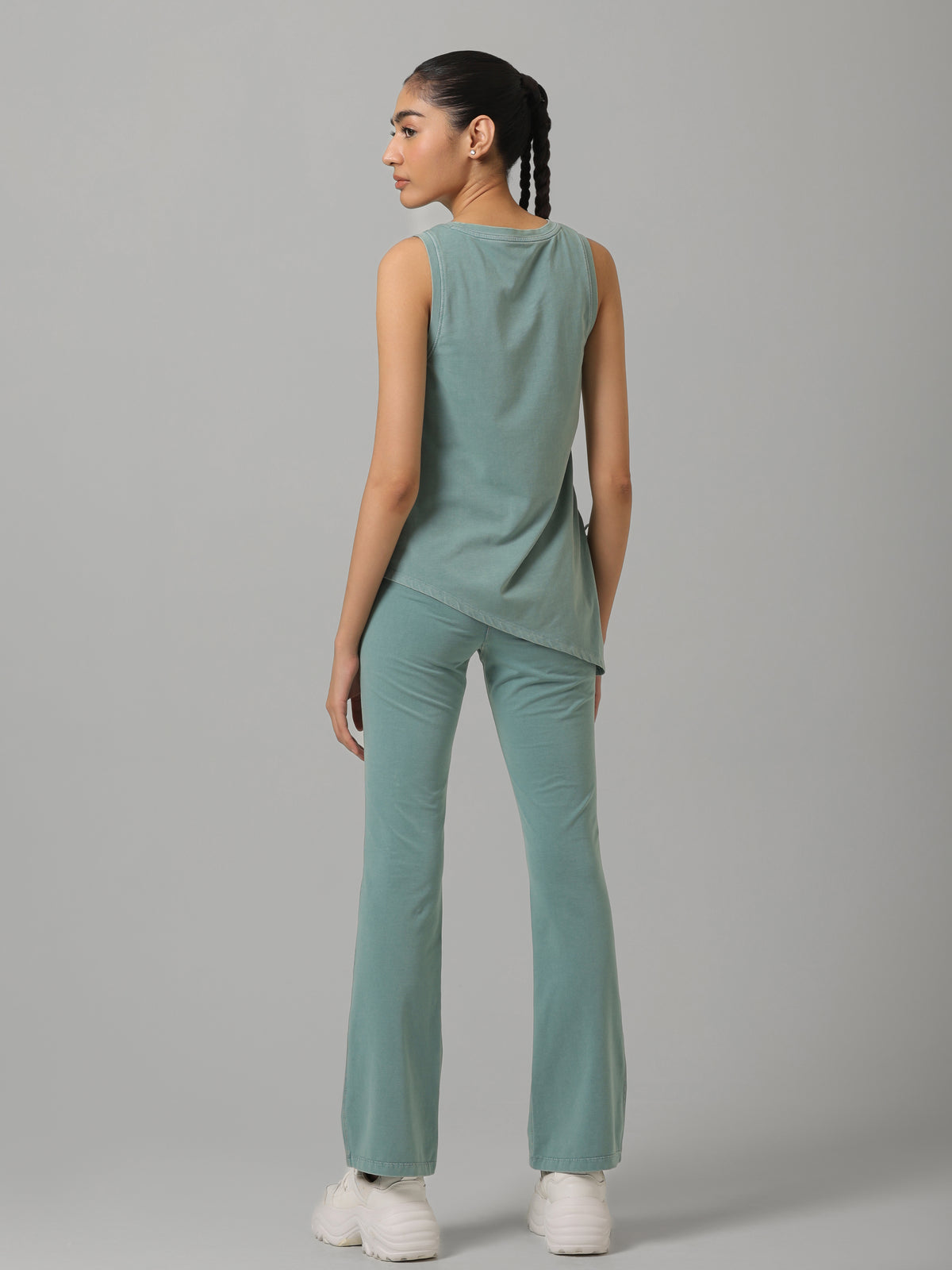 SculptCotton® Washed Aqua Bootcut Pant