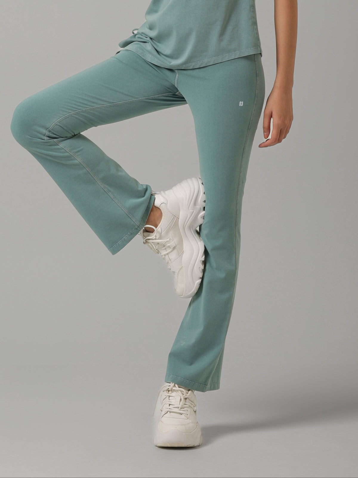 SculptCotton® Washed Aqua Bootcut Pant