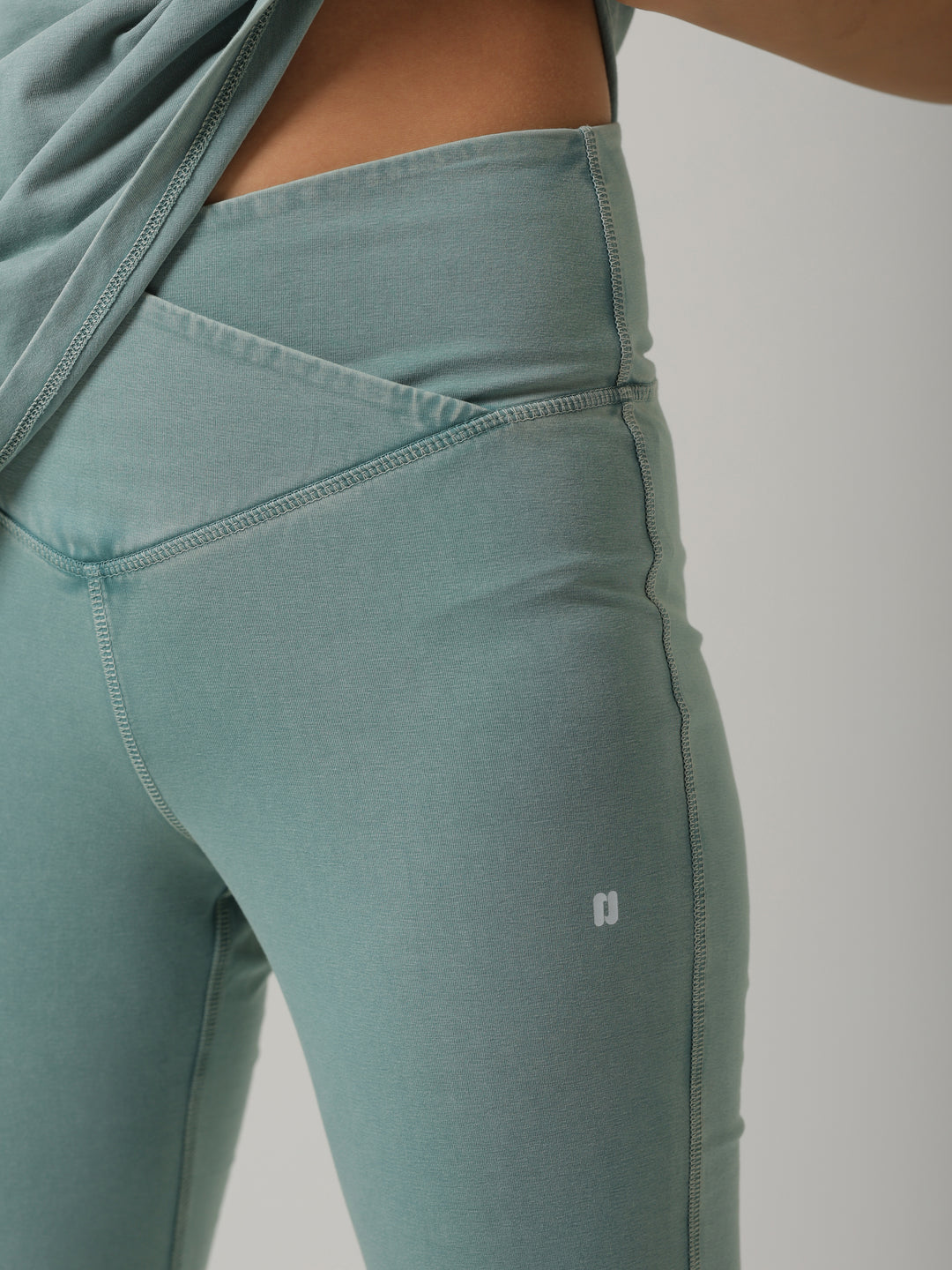 SculptCotton® Washed Aqua Bootcut Pant