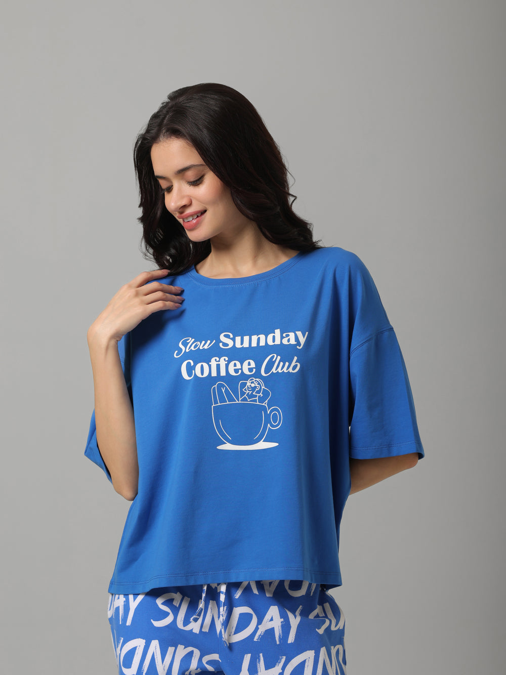 Slow Sunday Half Sleeve Cotton Tee