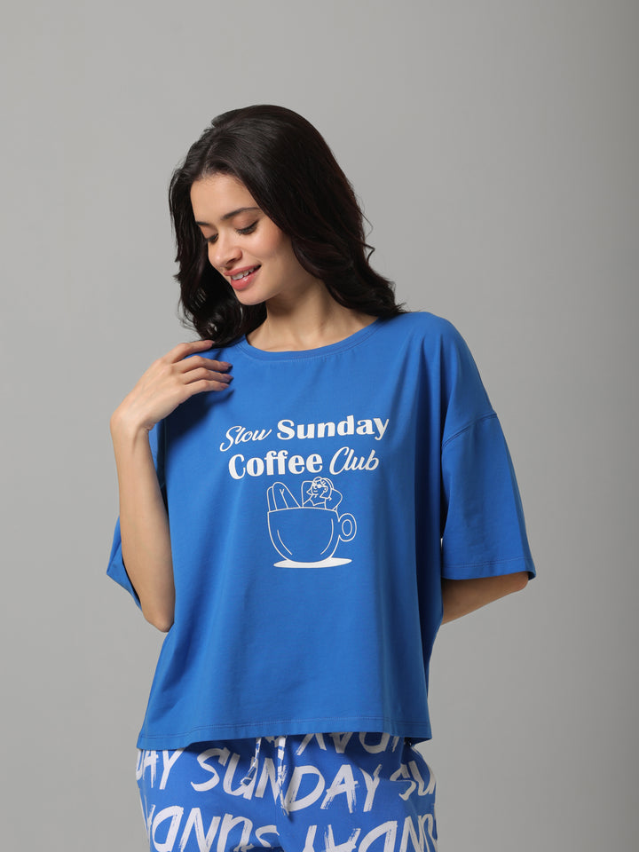 Slow Sunday Half Sleeve Cotton Tee