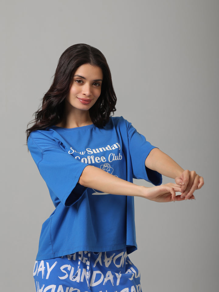 Slow Sunday Half Sleeve Cotton Tee