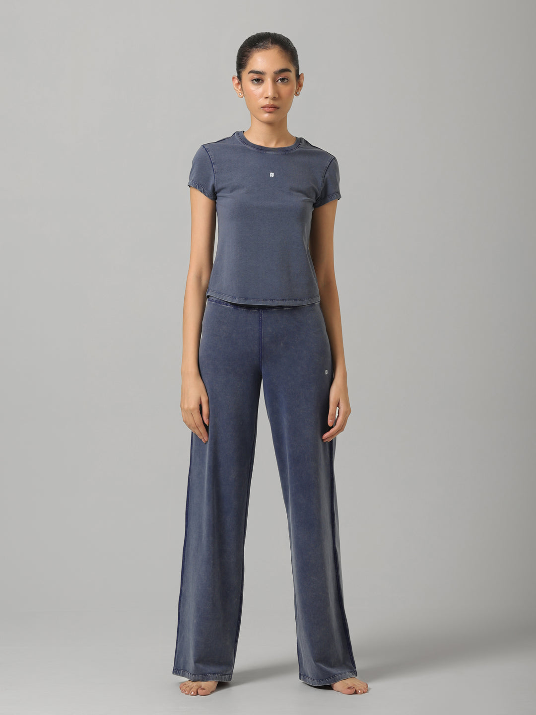 SculptCotton® Denim Blue Everyday Straight Pant