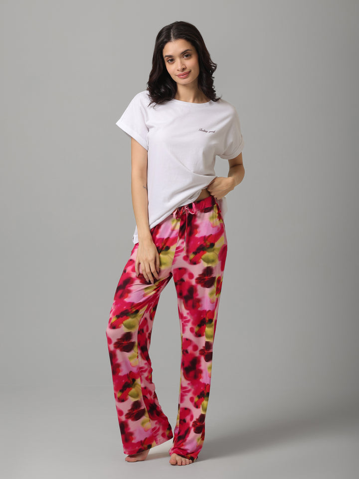 Soft Floral Rose Modal Pajamas