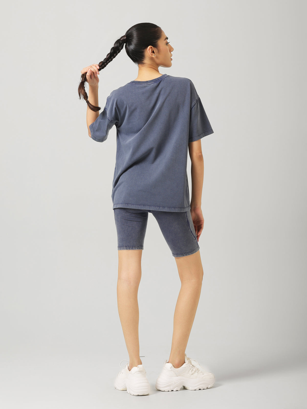 SculptCotton® Denim Blue Ride Shorts