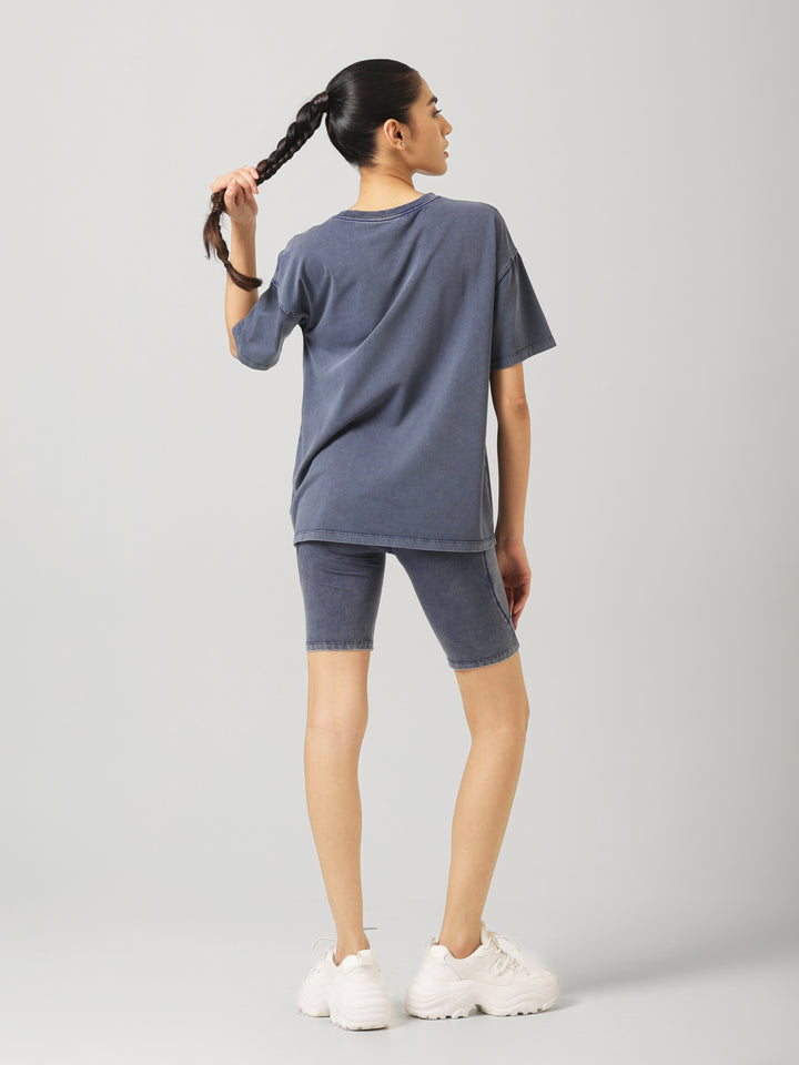 SculptCotton® Denim Blue Ride Shorts